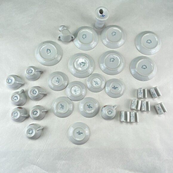 Vintage Strombecker Pretend Play Mini Dish Set 32 Pcs With Floral Design - Picture 9 of 12